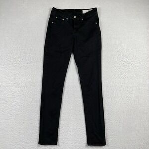 Rag & Bone Jeans Womens 27 Black Denim Skinny Stretch Grunge Goth Workwear Pants